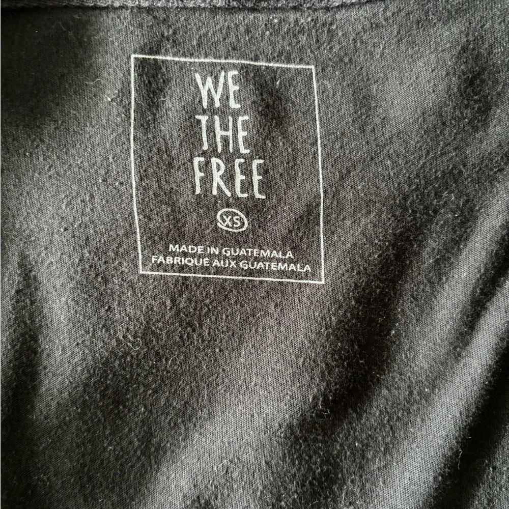 Free People We The Free Black Boxy Crop T-Shirt